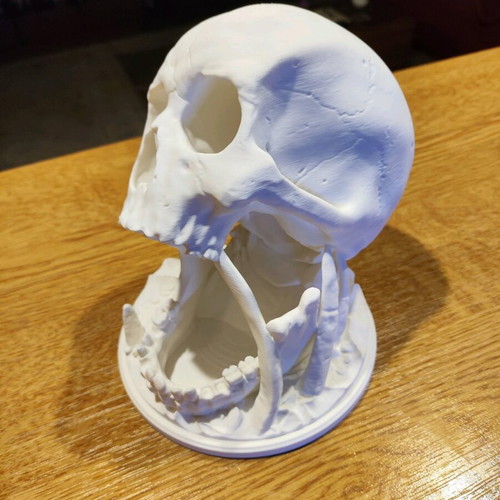 Skull dice tower 3d printed custom order ivory white