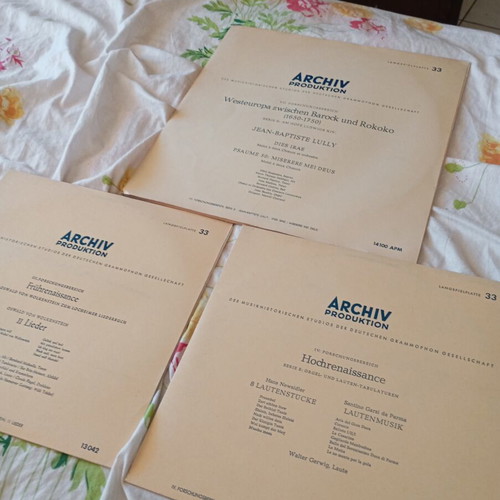 Archiv Produktion classical vinyl records used, lot of 7