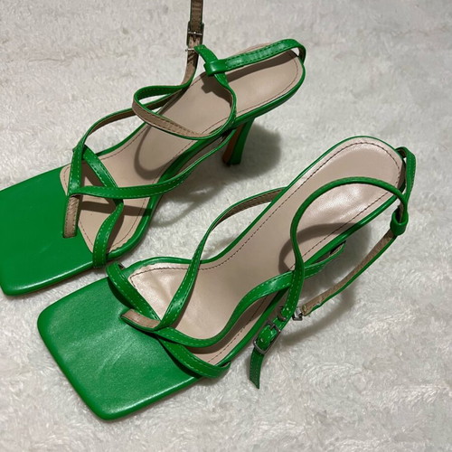 Elta heels used, green size 37.5