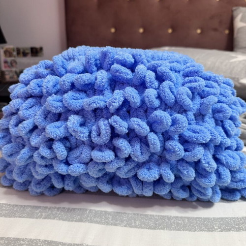 Puffy Bag new, handmade, large size, blue