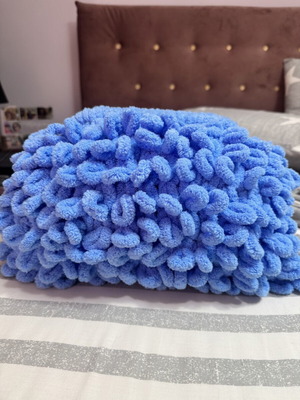 Puffy Bag new, handmade, large size, blue
