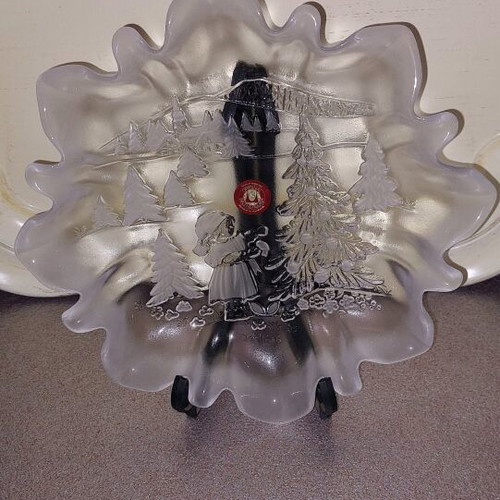 Mikasa Glas Christmas plate new, 25 cm diameter