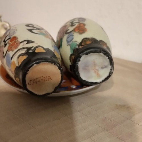 Satsuma miniature set like new, 4 pieces