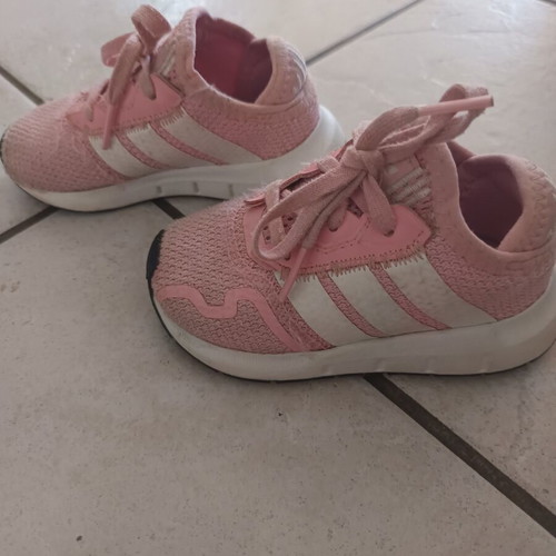 Adidas pink athletic shoes size 23 used for girls