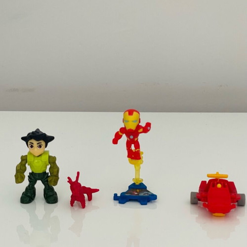 Kinder Joy Marvel Iron Man Funko new with dragon tamer and airplane vehicle
