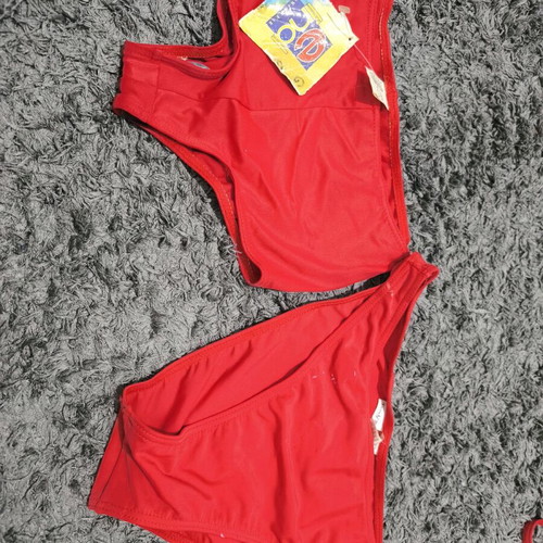 Red swimwear bottoms new, size XXL