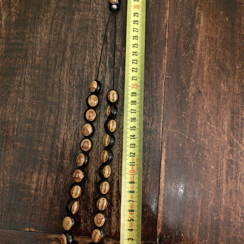 Worry beads with saints like new, ebony and handmade iconography