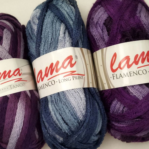 Lama Flamengo and Tango knitting yarn set new, 3 skeins