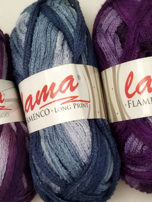 Lama Flamengo and Tango knitting yarn set new, 3 skeins