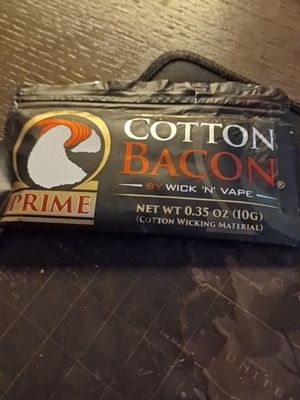 Cotton Bacon Prime organic cotton for e-cigarette like new