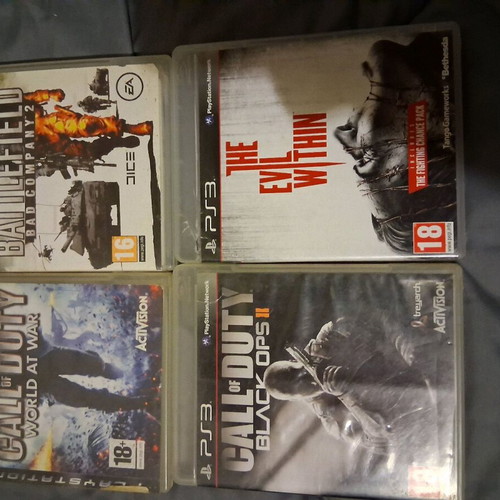 PS3 games used, collection of 18 pieces