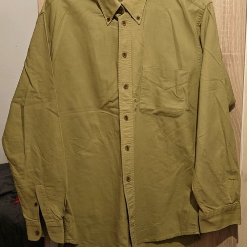 Zara men's cotton shirt like new, olive color, size Large