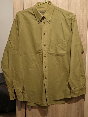 Zara men's cotton shirt like new, olive color, size Large