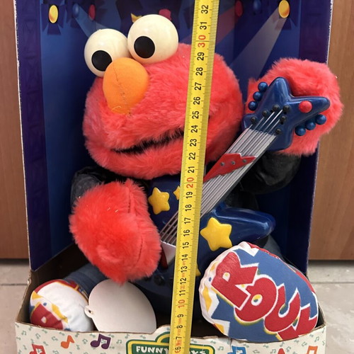 Funny Toys Elmo Rock & Roll Star plush toy, vintage, new