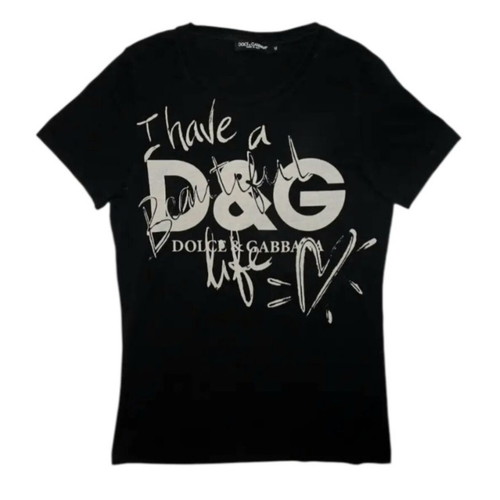 Dolce & Gabbana "I Have a Beautiful Life" T-shirt like new, black, size S