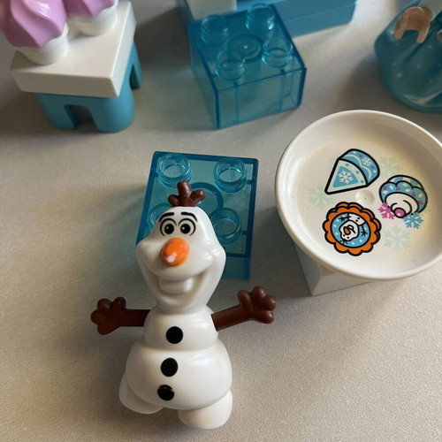 Lego Duplo Frozen set used with Olaf nose wear, all pieces no box