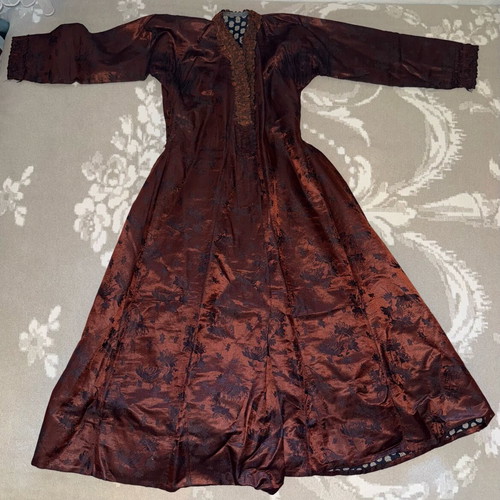Traditional Soufli kaftani used from atlas fabric and apron early 1900s