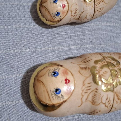 Matryoshka handmade wooden set of 5 pieces new
