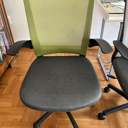 @Work Office Chairs pack of 2 used, mesh back, adjustable height