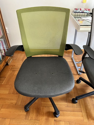 @Work Office Chairs pack of 2 used, mesh back, adjustable height
