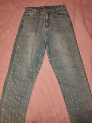 Jeans impressive light color size M high waist like new