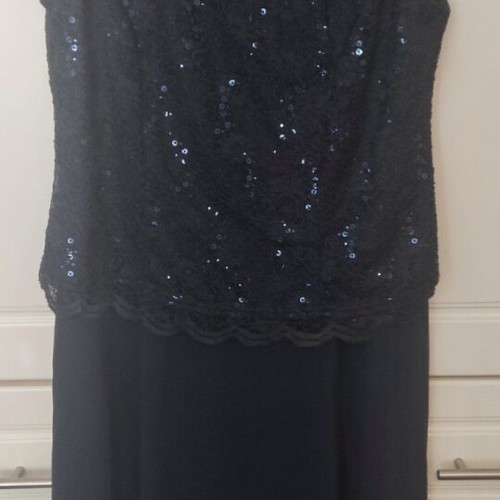 R&M Richards dress petite 8P black and blue