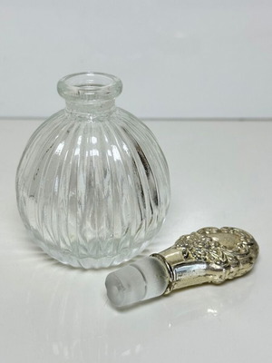 Vintage crystal perfume bottle, Victorian Baroque style