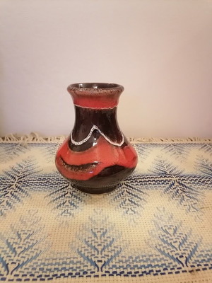 Vintage κεραμικό βάζο mid-century modern Fat Lava style, σαν καινούργιο