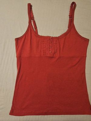 Sleeveless blouse used, red, size XL