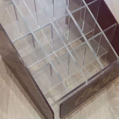 Makeup, manicure & pedicure stand like new made of plexiglass