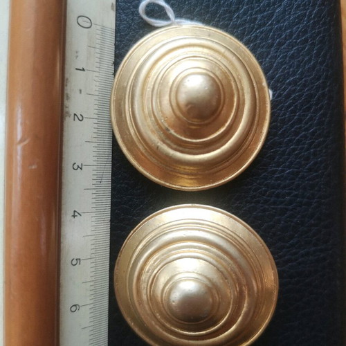 Vintage Faux Bijoux Large Clip Earrings Gold Color New