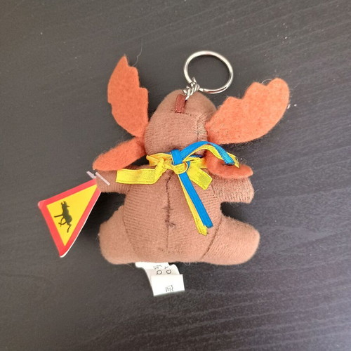 Reindeer keychain from Sweden like new, multicolor