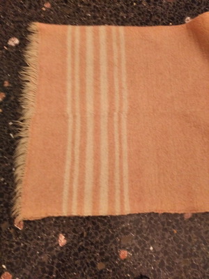 Vintage wool woven rug used in salmon shade