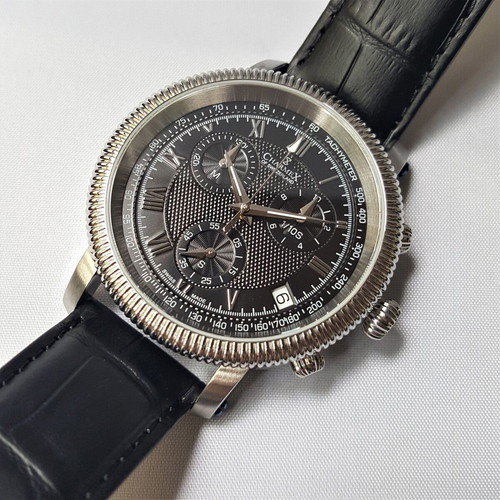 Charmex of Switzerland wristwatch new, men's, black