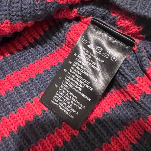 H&M cotton sweater used, size XL, blue and red