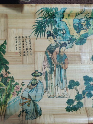 Vintage bamboo serving tray used from 1970s