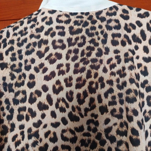 Leopard women's shirt like new, size M, black and beige