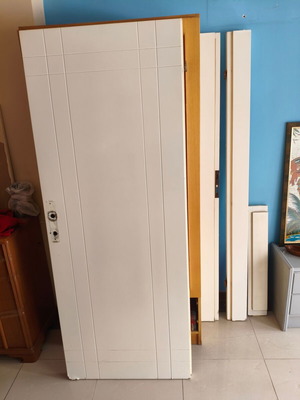 Bathroom interior door 192x80 right used, complete with frame