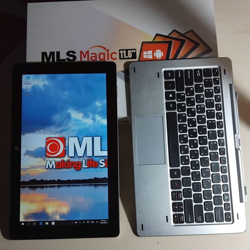 MLS Magic iQ3204 11.6 Hybrid Tablet Laptop used, Dual Boot Android Windows