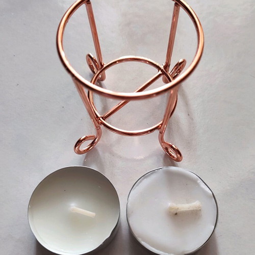 Candle holder with 2 candles new