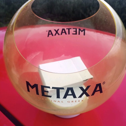 Metaxa illuminated champagne bucket used with battery and charger