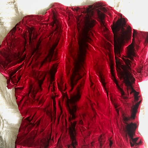 Velvet Monsoon shirt Chinese style like new, red XL