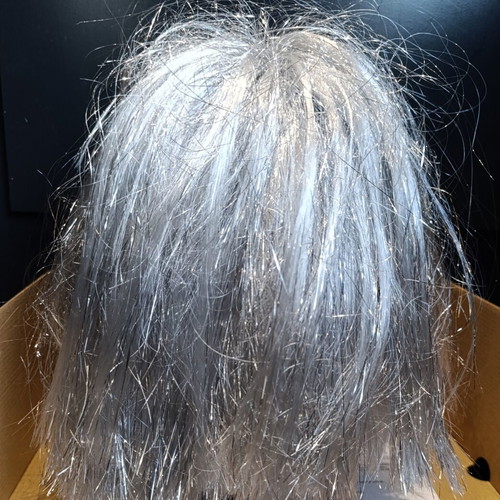 Silver/Platinum Wig with Bangs used for Cosplay and Carnival