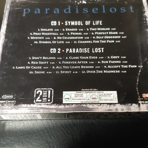 Paradise Lost 2Originals 2CD set like new, Symbol of Life + Paradise Lost s/t