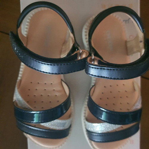 Geox kids sandals like new, size 25, blue and silver