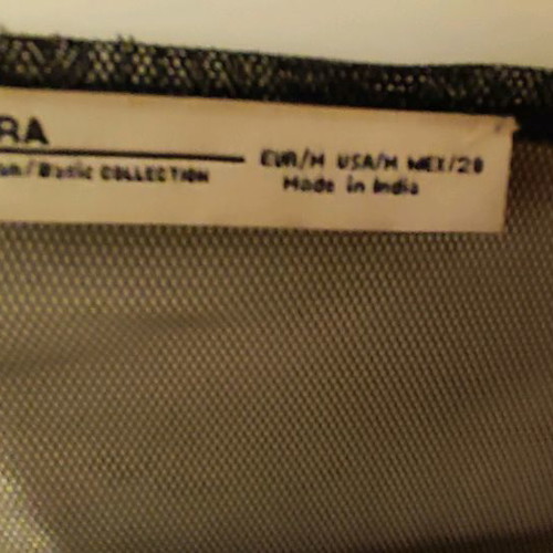 Zara black transparent blouse with embroidery new, size medium