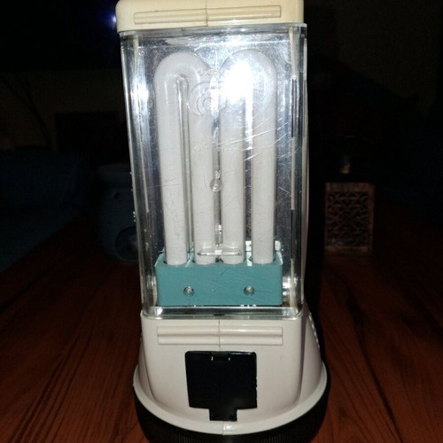 Teping 2 in 1 fluorescent lamp with lens vintage like new, beige