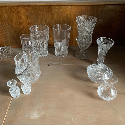 Crystal vases new, all together
