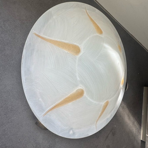 Glass ceiling light like new with decorative patterns