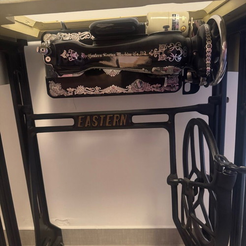 Eastern sewing machine used with drawers and chalk paint finish